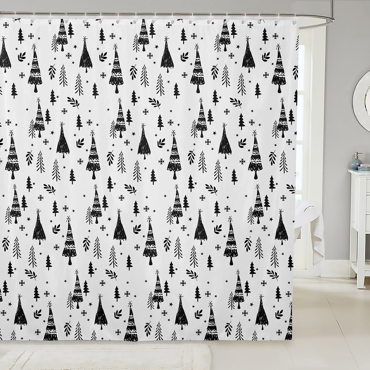 Feelyou Kids Christmas Shower Curtain 72x72 Set