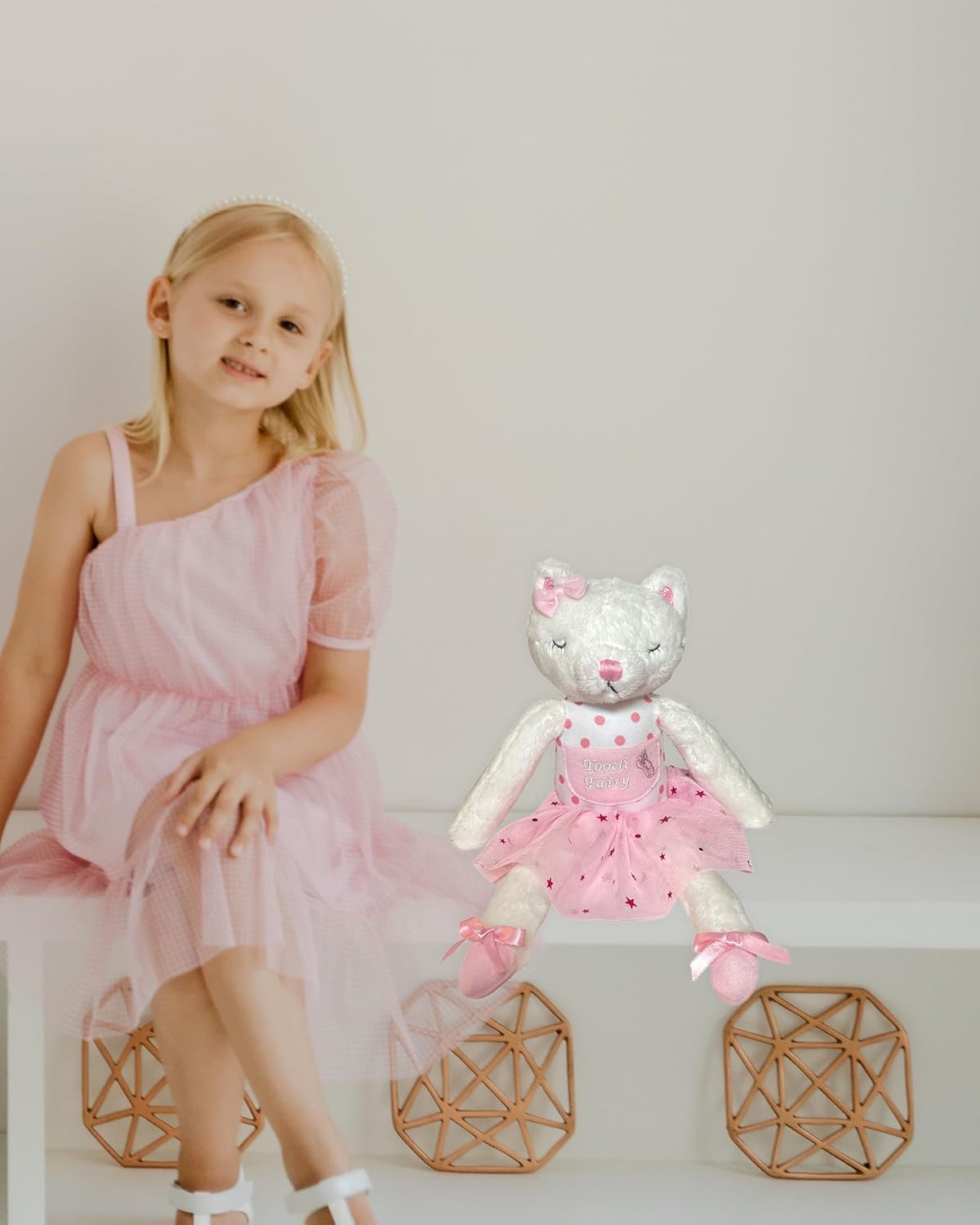 Caterina the Cat Ballerina Tooth Fairy Pillow for Girls
