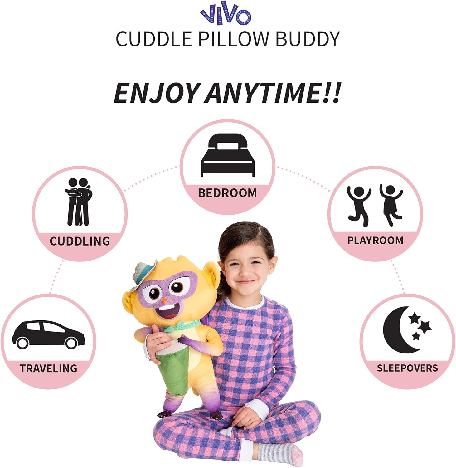 Diamond Kids Bedding Stuffed Animal Plush Pillow Buddy - Sony Vivo Design
