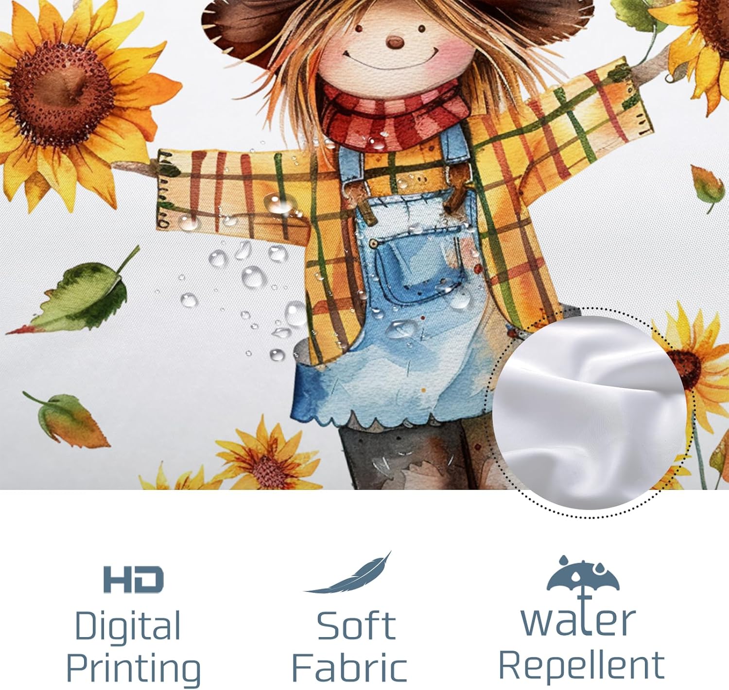 Fall Cool Scarecrow Bath Set - 62x72