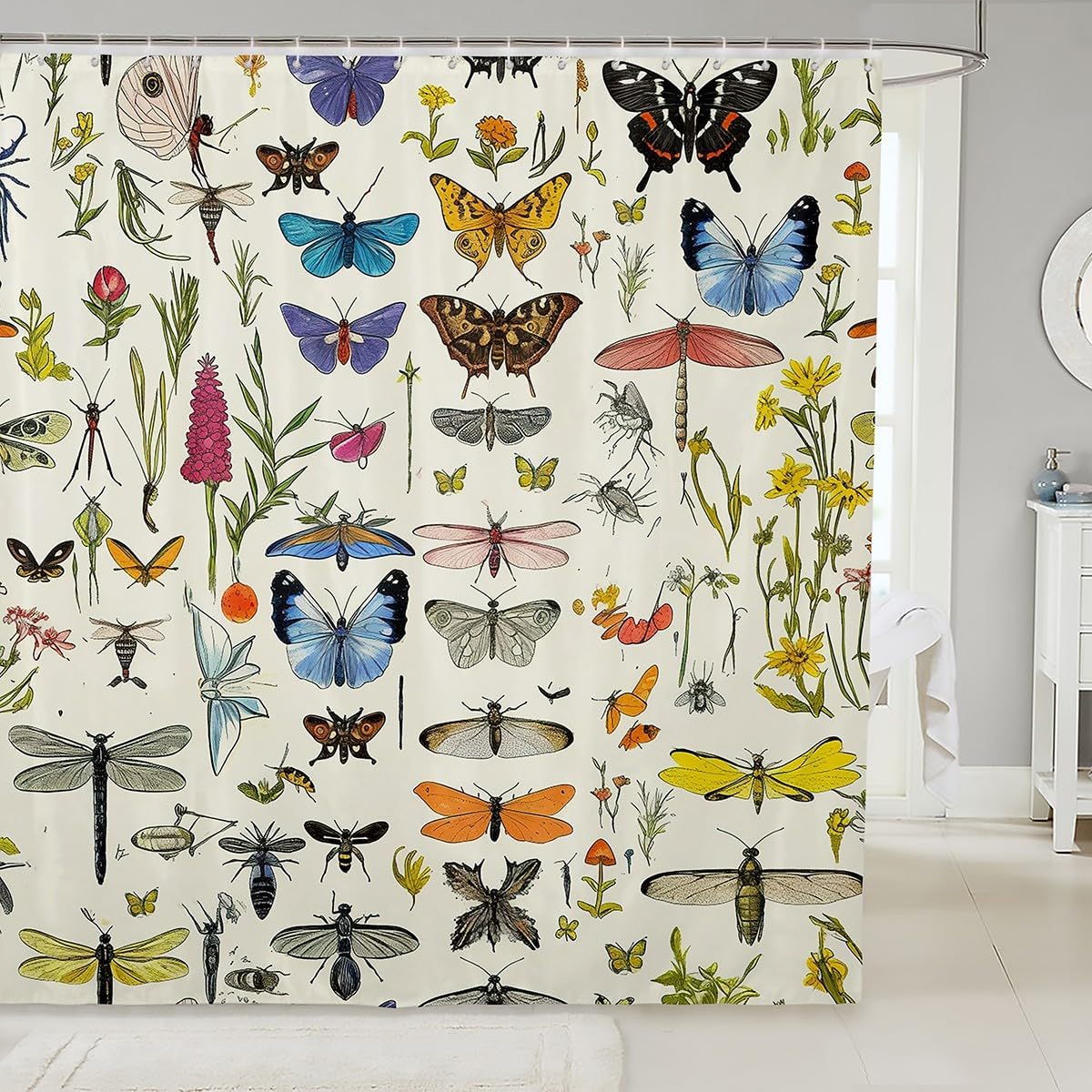Feelyou Kids Butterfly Shower Curtain Set 1