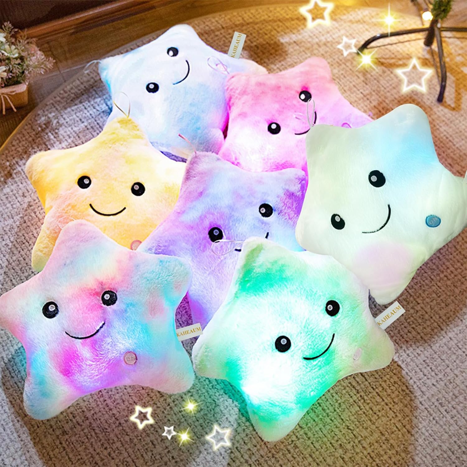 Twinkle Star Glow Pillow for Kids