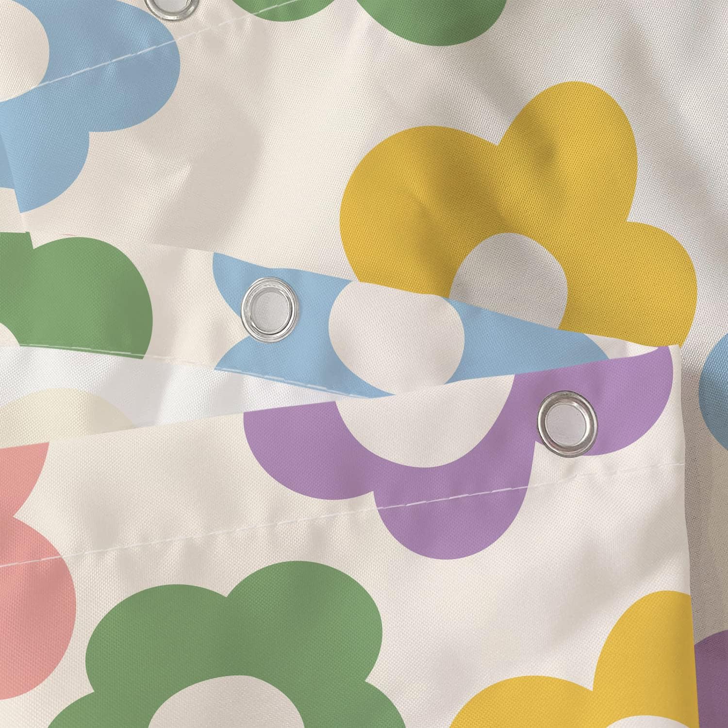 Sanzugh Pastel Flower 70s Boho Bath curtain