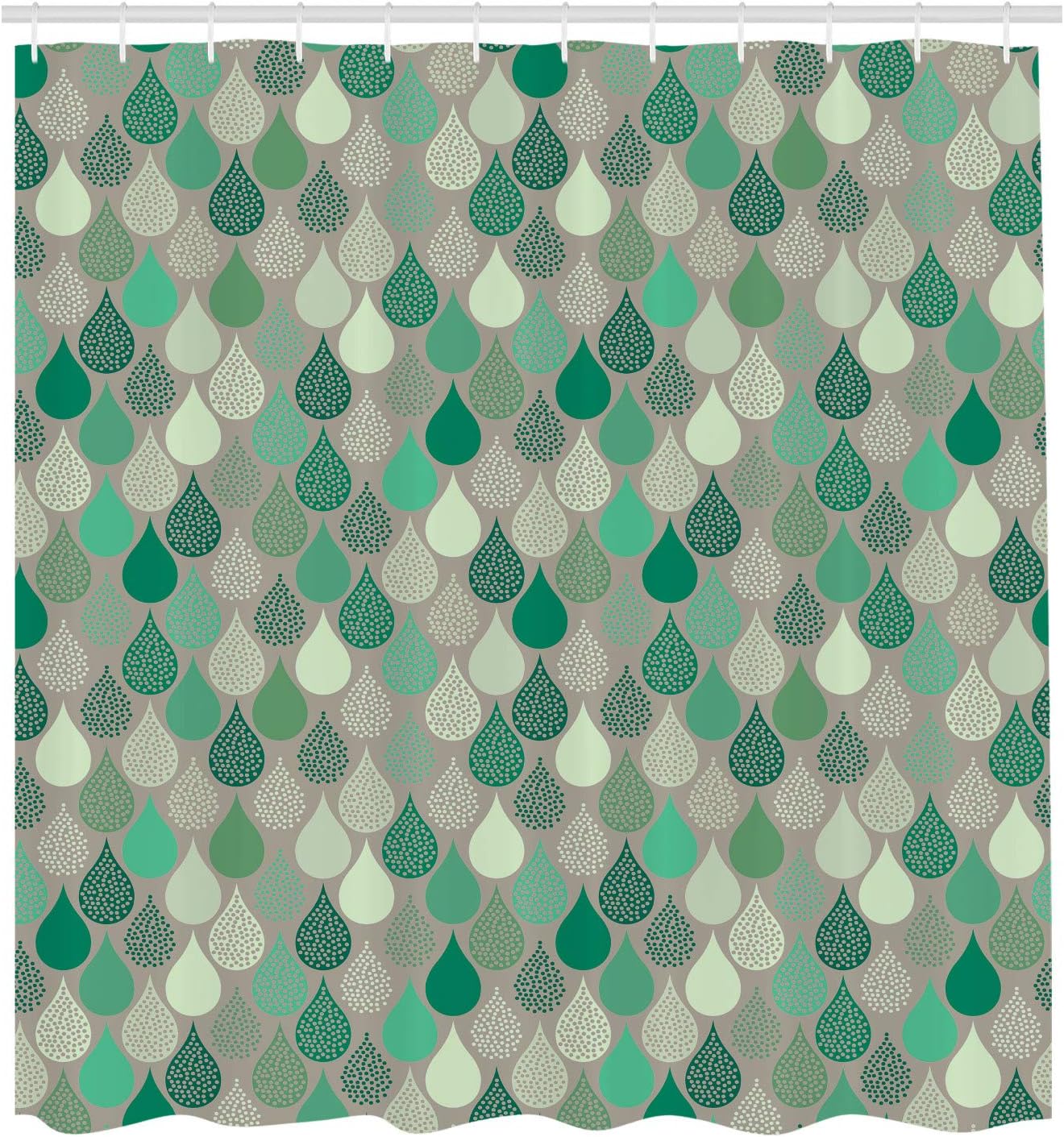 Ambesonne Geometric Shower Curtain Jade Green