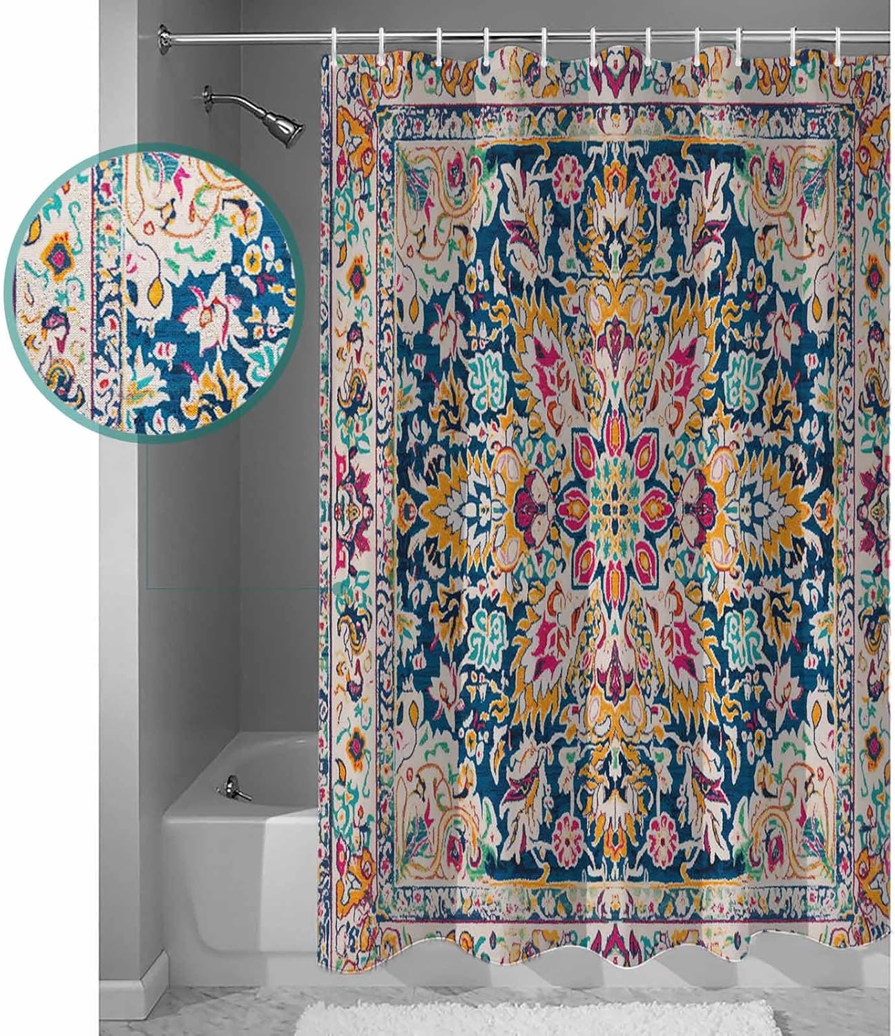 Picpeak Shower Curtain Set - 3D Print Style