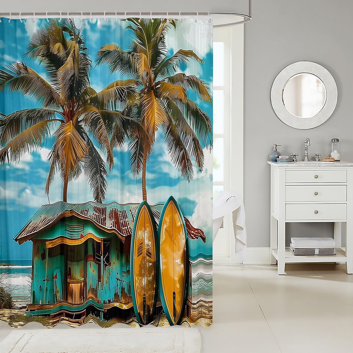 Delightful_surfboard_shower_curtain_set