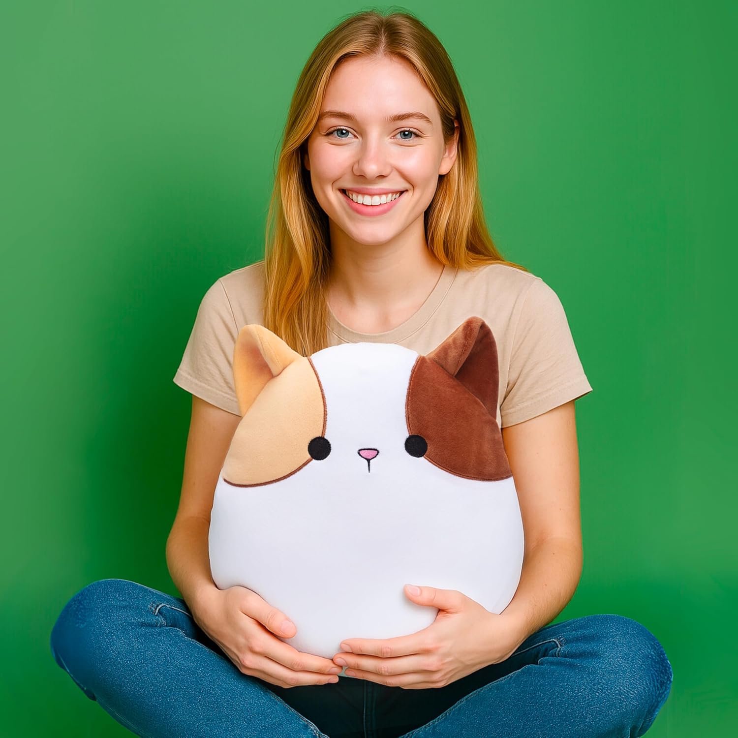 Big Size Cute Soft Fat Hugging Plush Cat Pillow