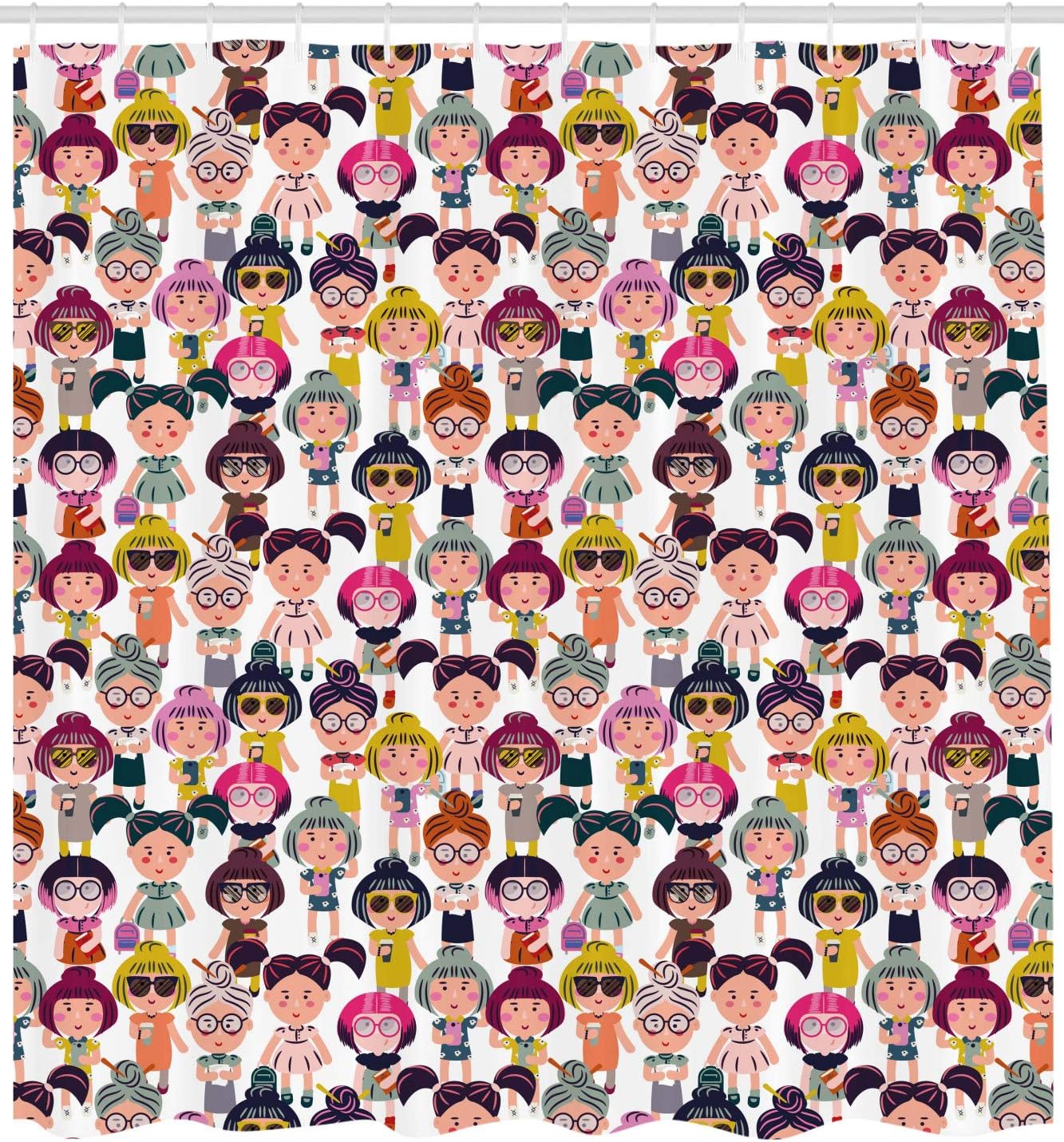 GIRL FRIENDLY SHOWER CURTAIN