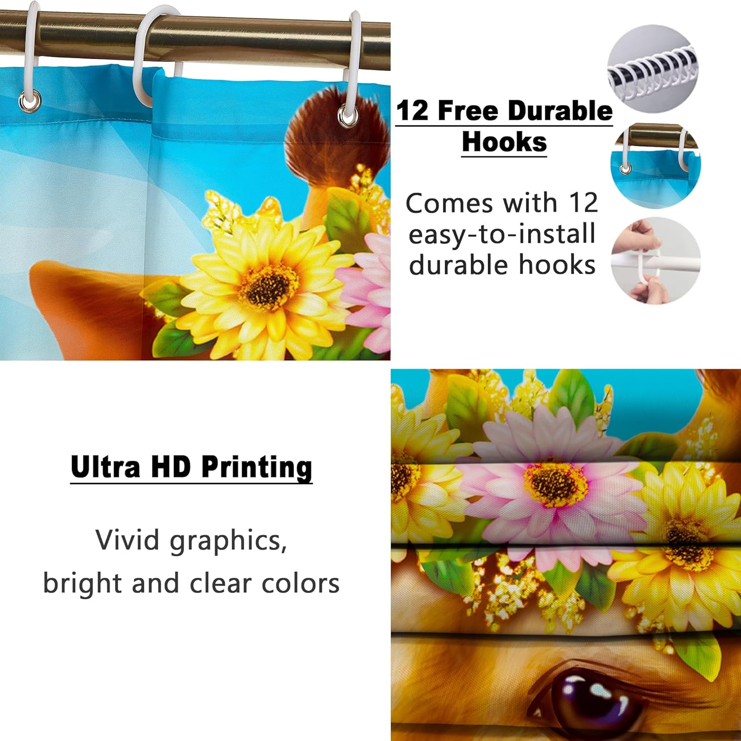 4PCS Bathroom Set Cute Giraffe Design Comfortable Hygienic