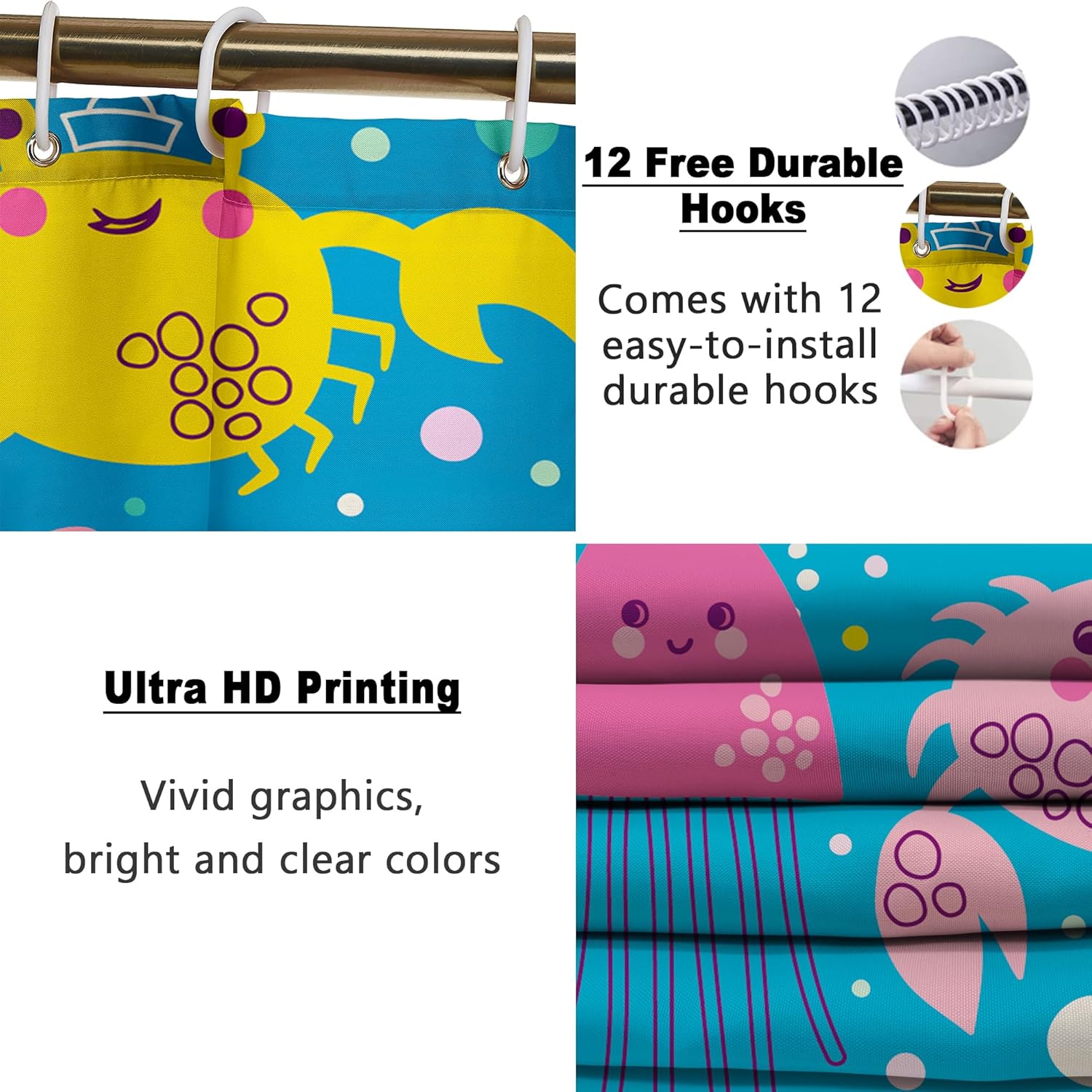 4-Piece Bathroom Set for Kids Ocean Octopus Design