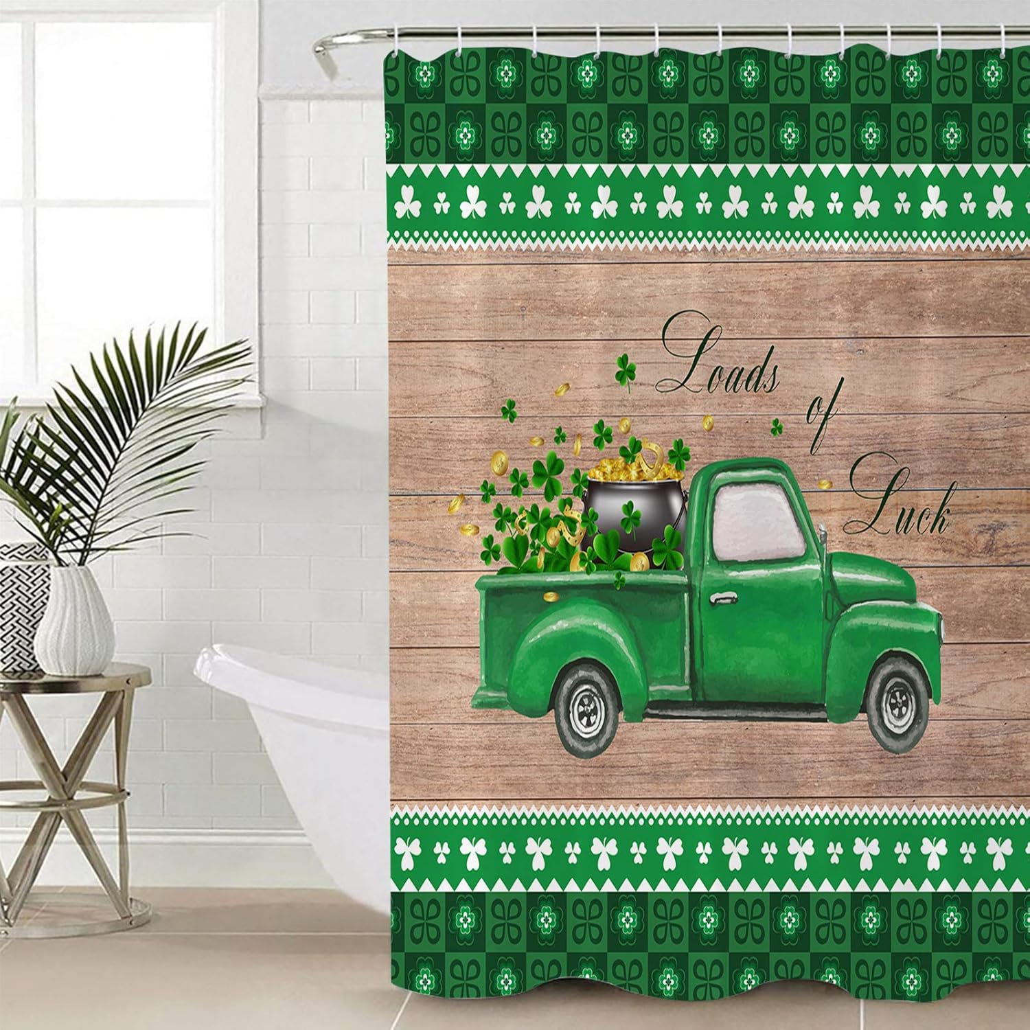 St Patricks Day Shamrock Showers Rustic Grain