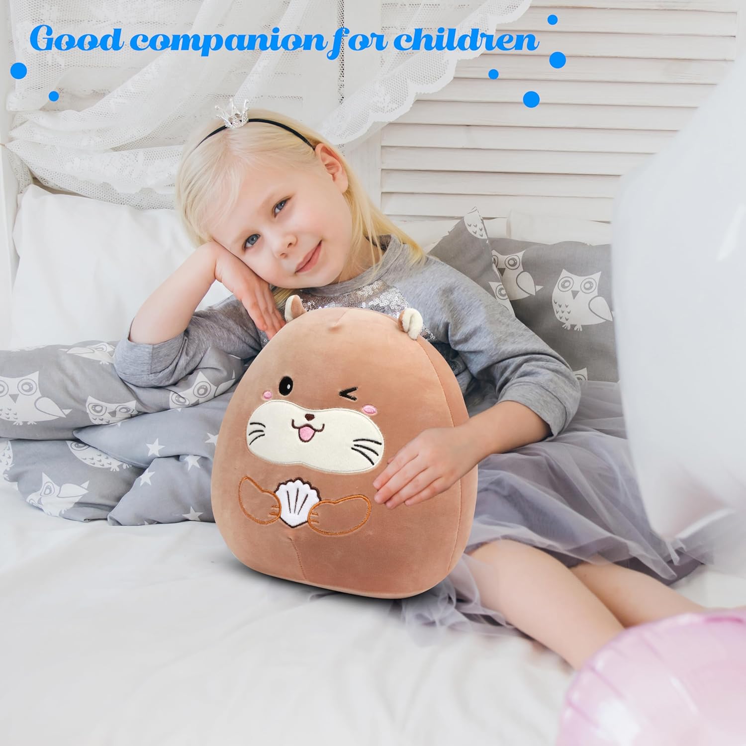 Cute Otter Plush Pillow Soft Cuddling Companion