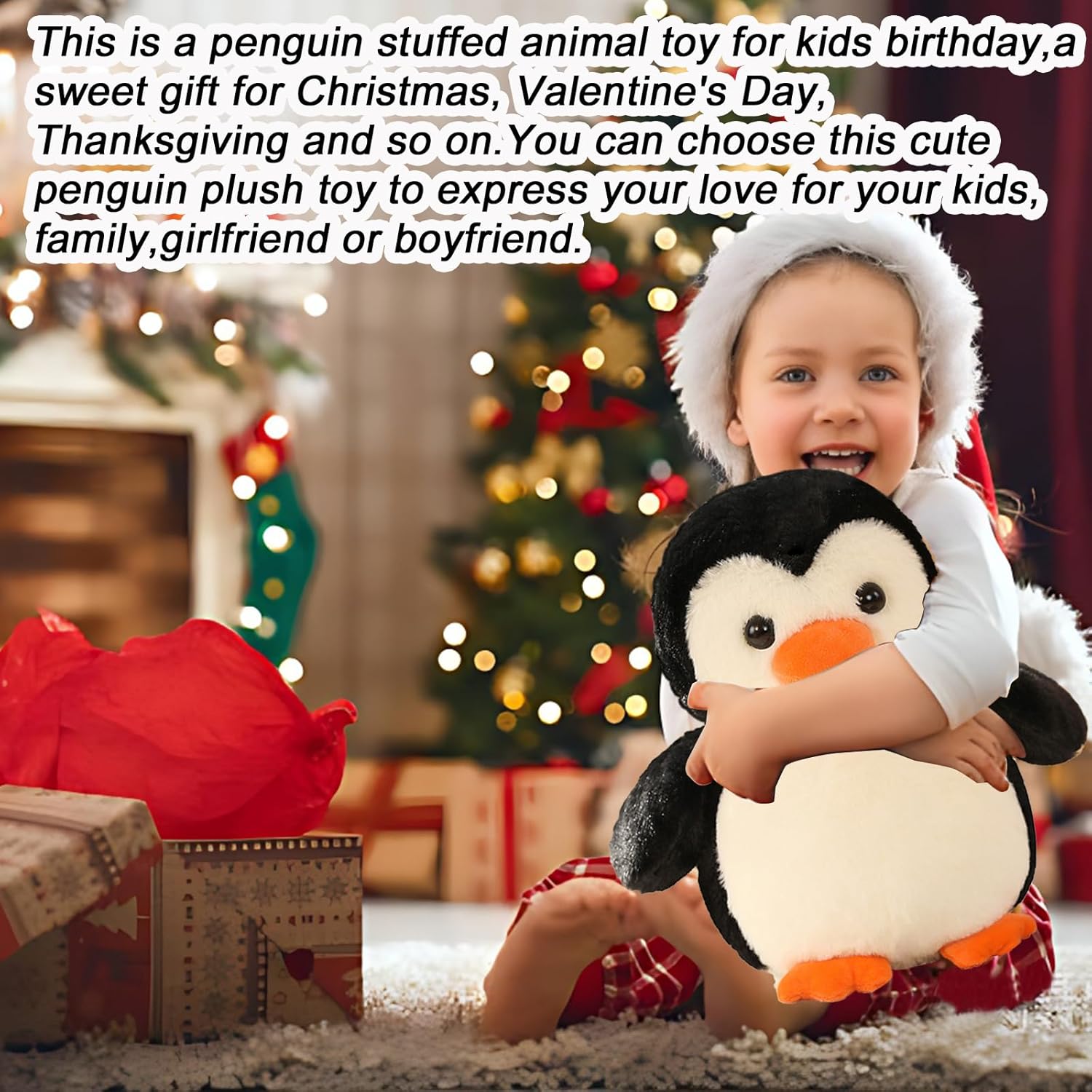 87 Penguin Plush Pillow Stuffed Animal Toy for Kids and Adults