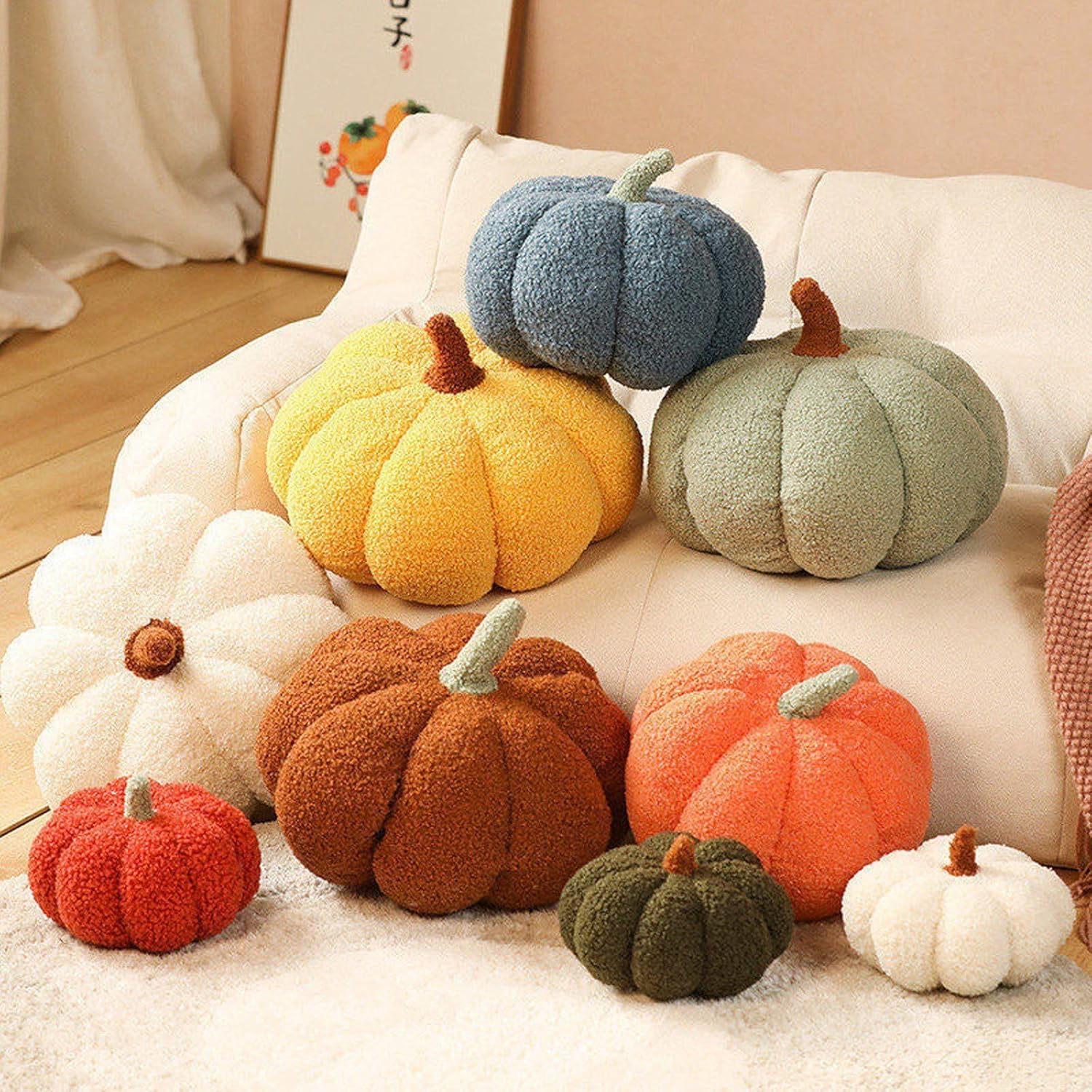 Halloween Plush Pumpkin Cushion for Sofa