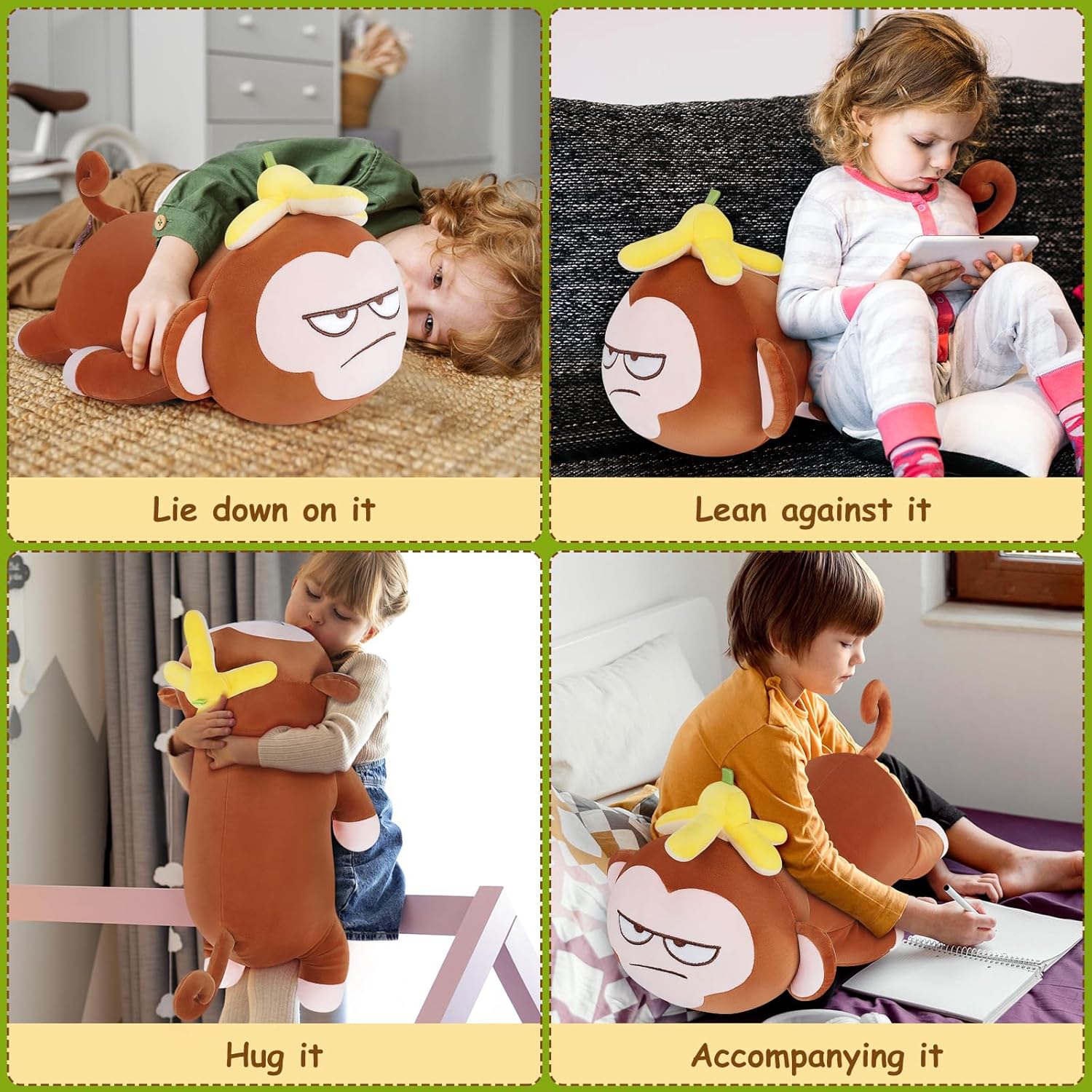 Achwishap Monkey Plush Pillow