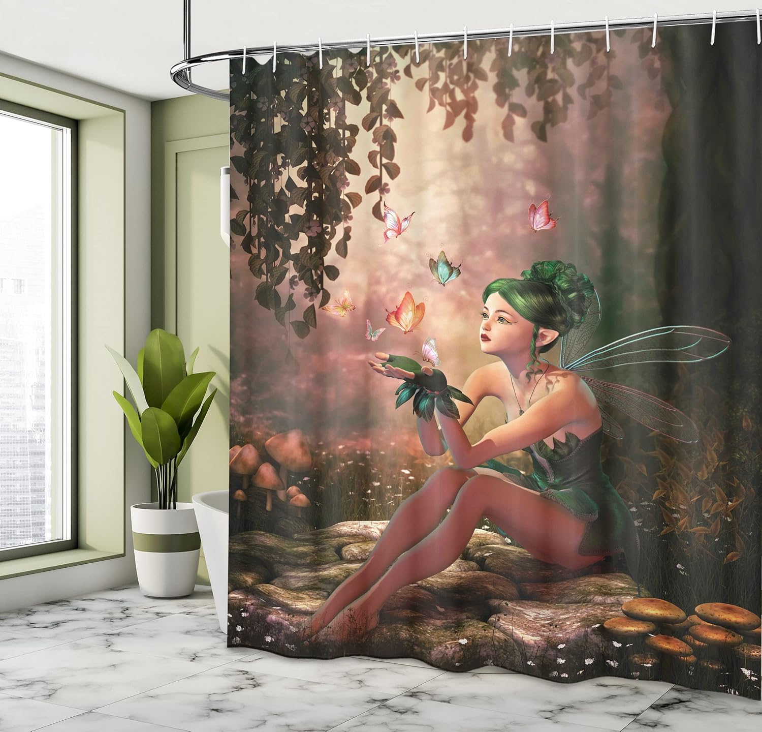Ambesonne Elven Wings Showers