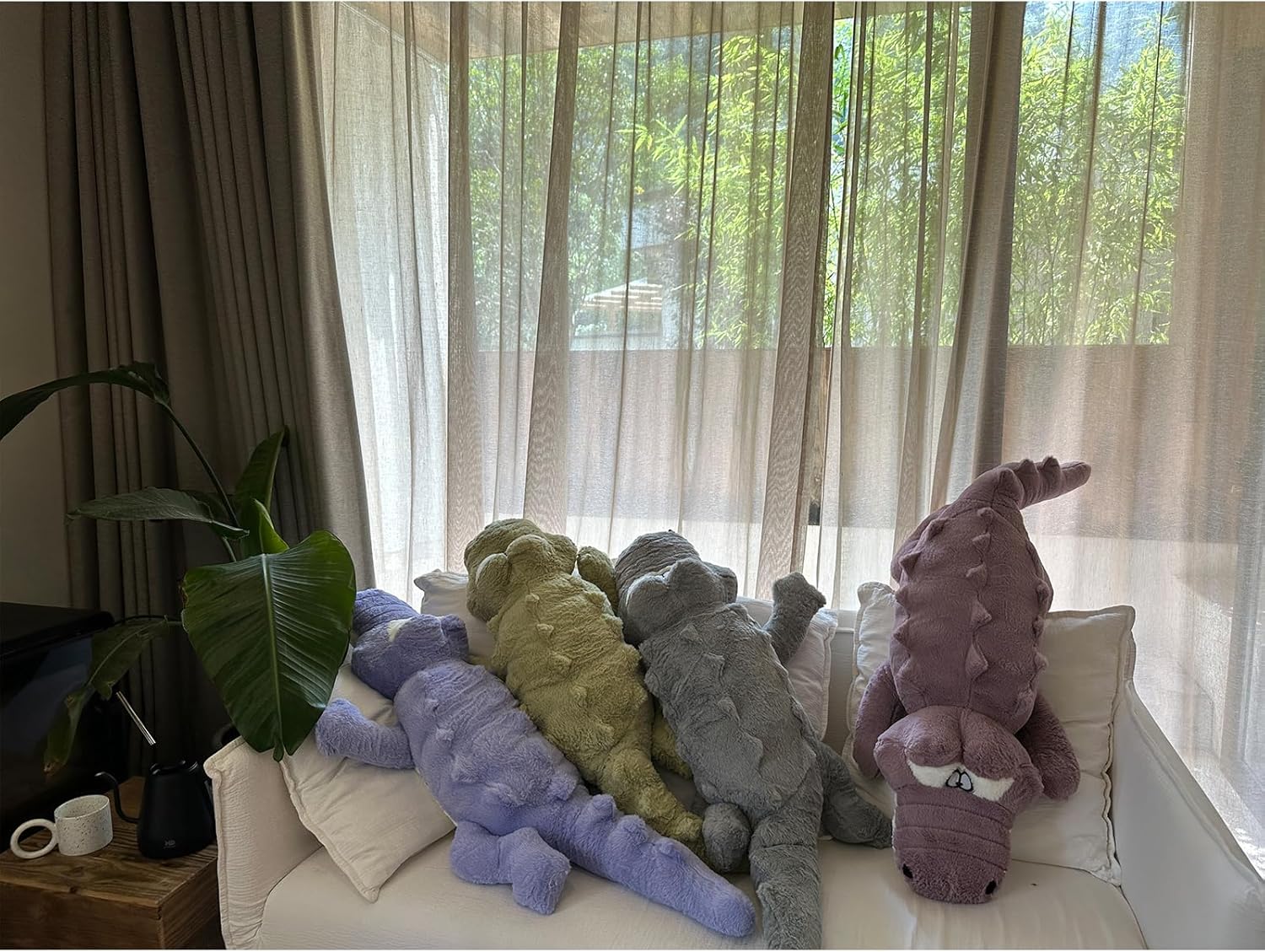 Hofun4U Alligator Plush Pillow Green