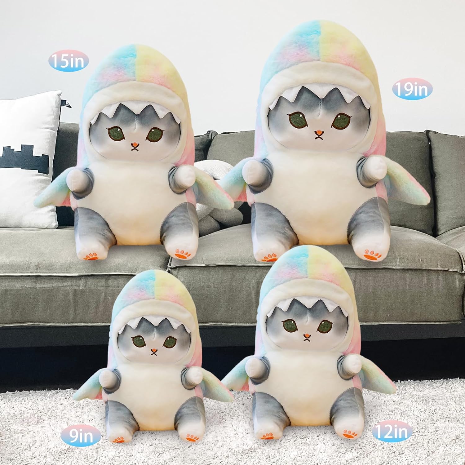Kawaii Shark Plush Toy for Kids