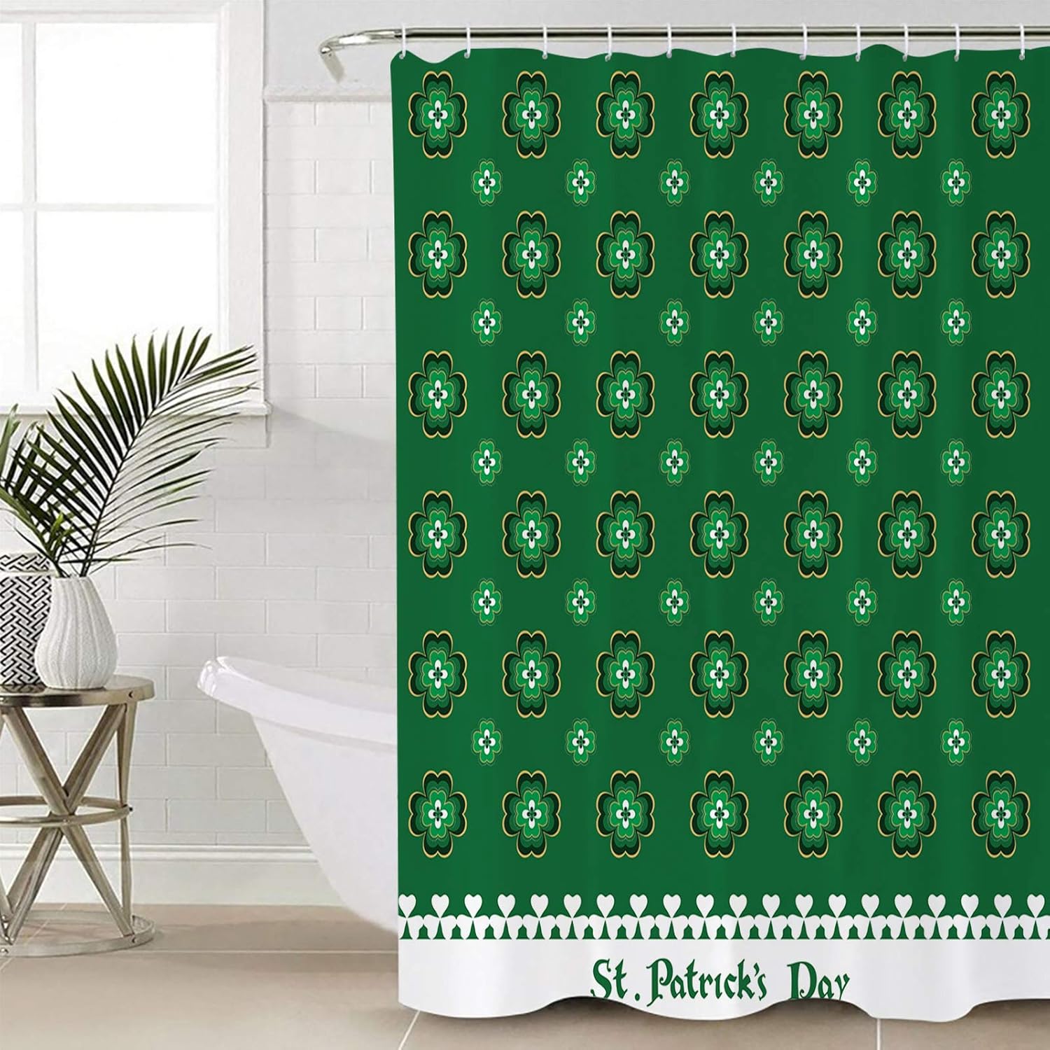 TocaHome St Patricks Day Waterproof Shower Curtain Set