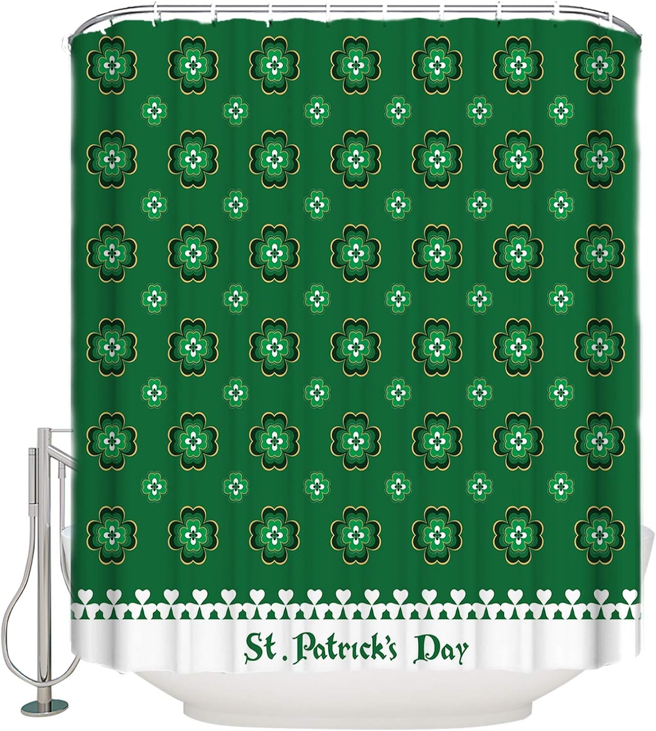 TocaHome St Patricks Day Waterproof Shower Curtain Set