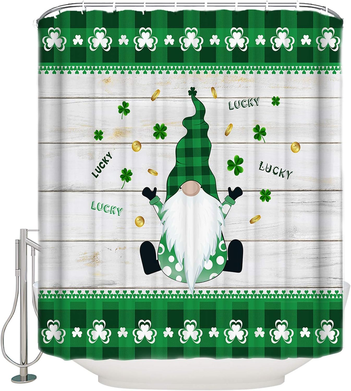 St Patricks Day Bohemian Shower Curtain