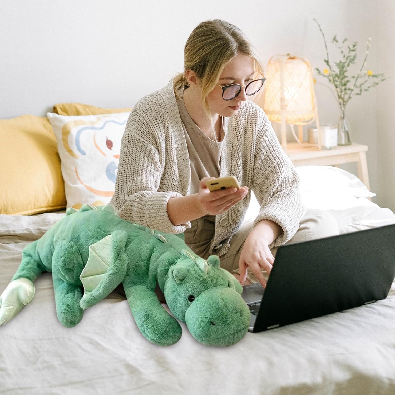 Dodhse Pterosaur Stuffed Animal with Wings Realistic Design
