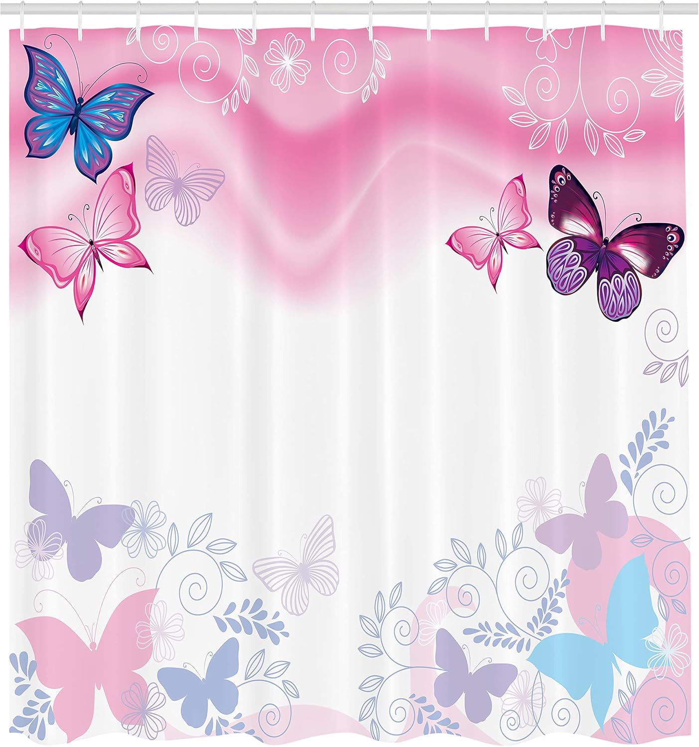 Ambesonne Cartoon Shower Curtain Set