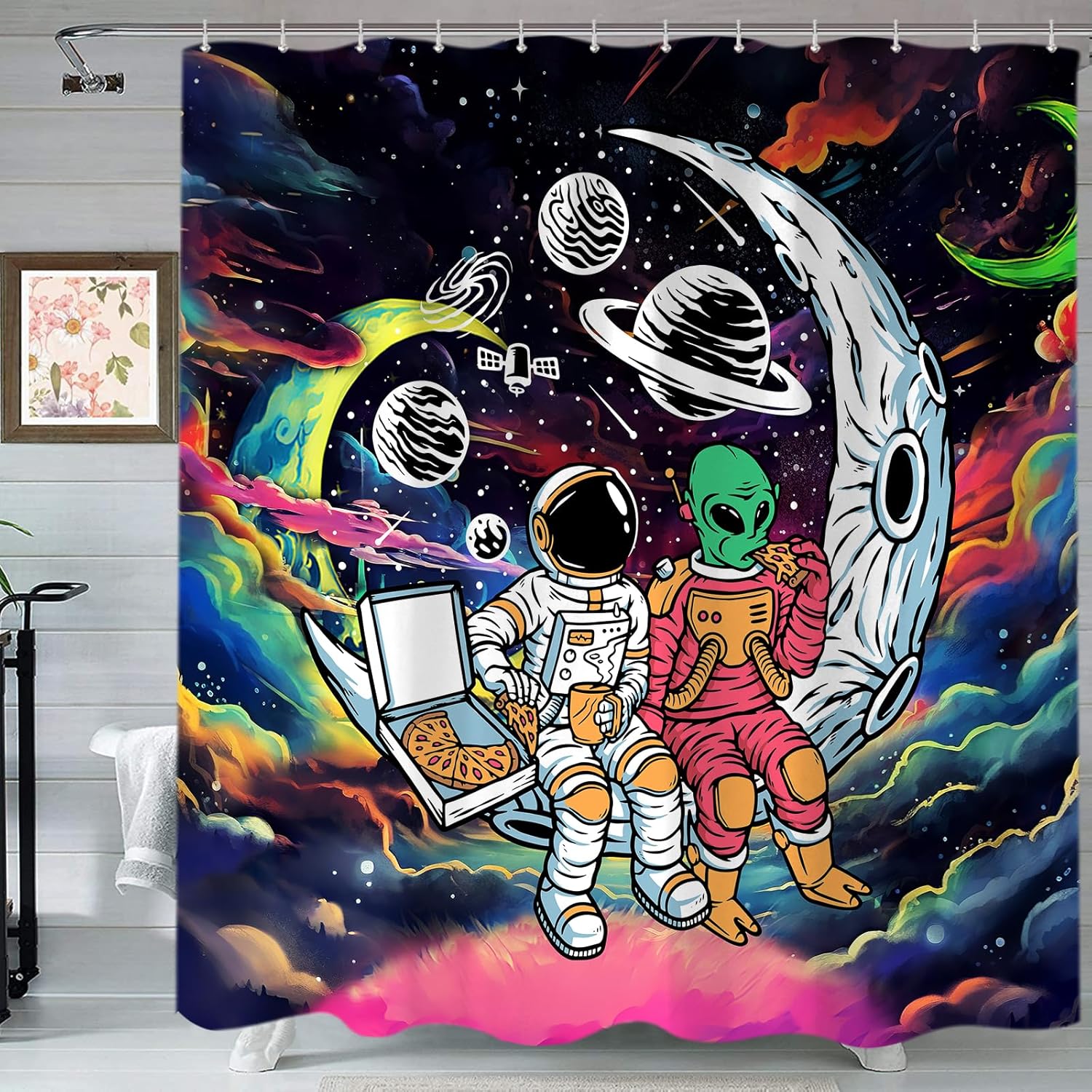 Stellar Space Shower - Funny Astronaut Dessert Roll 60x72