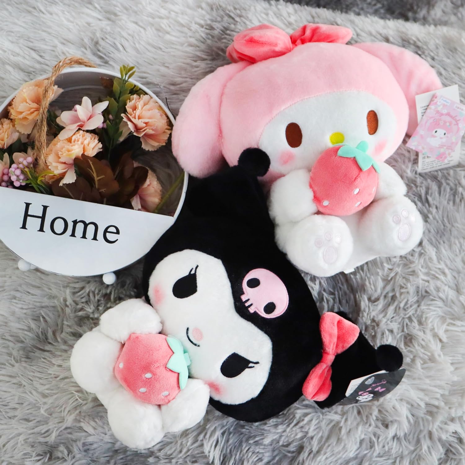 Brilliantly Cutesy Plush Doll with Strawberry Pillow