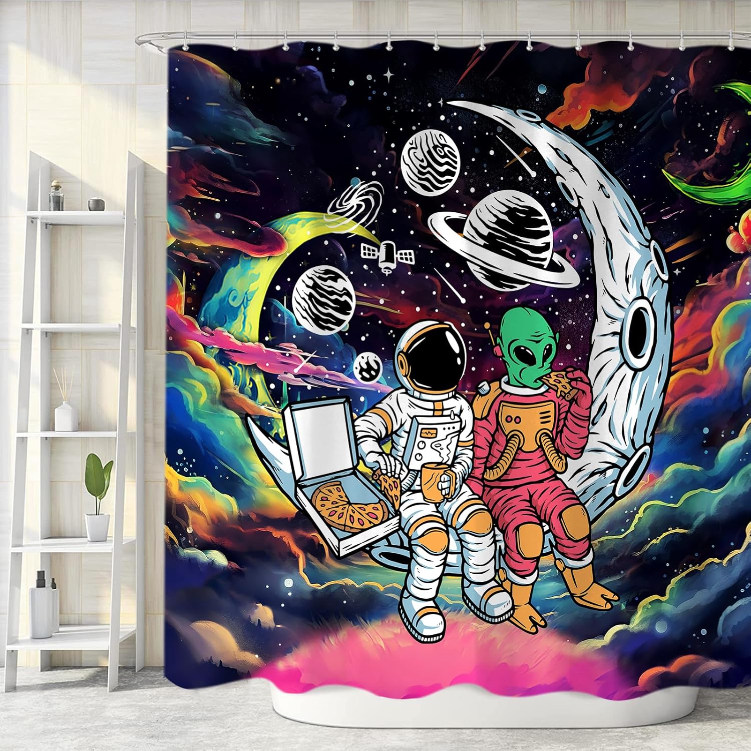 Stellar Space Shower - Funny Astronaut Dessert Roll 60x72