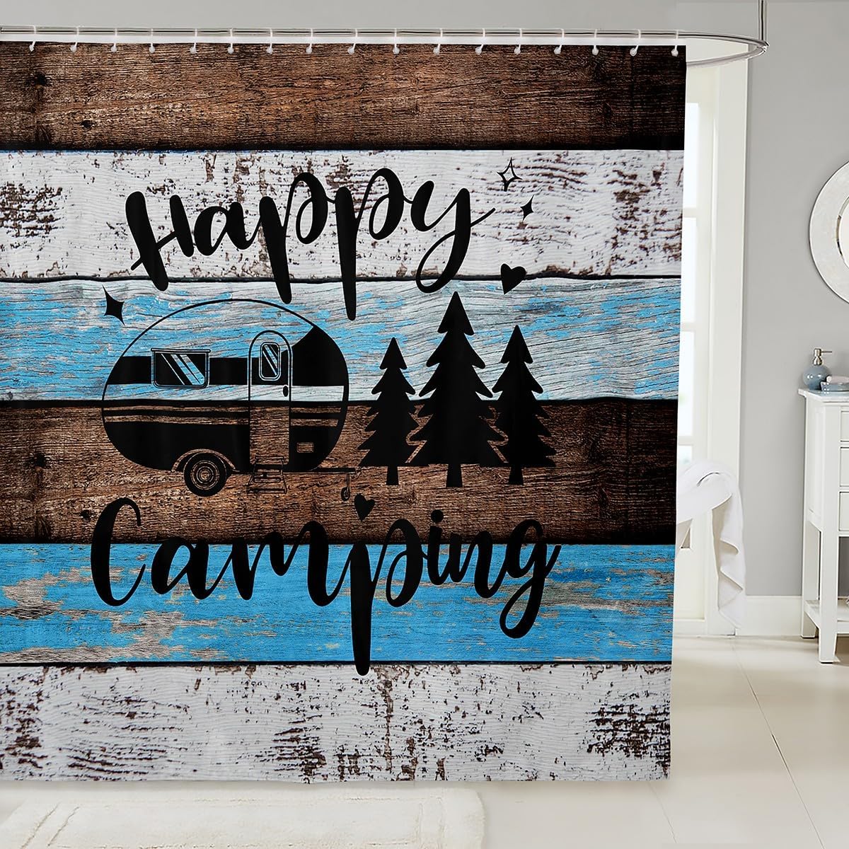 Castle Fairy RV Camper Shower Curtain Set 72x72