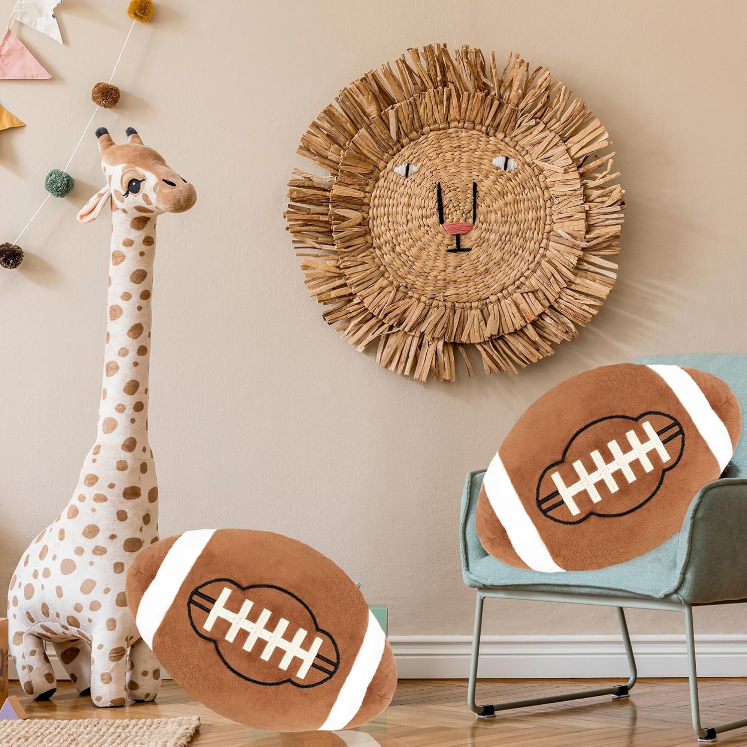 soft 12-inch football plush pillows for adults and kids