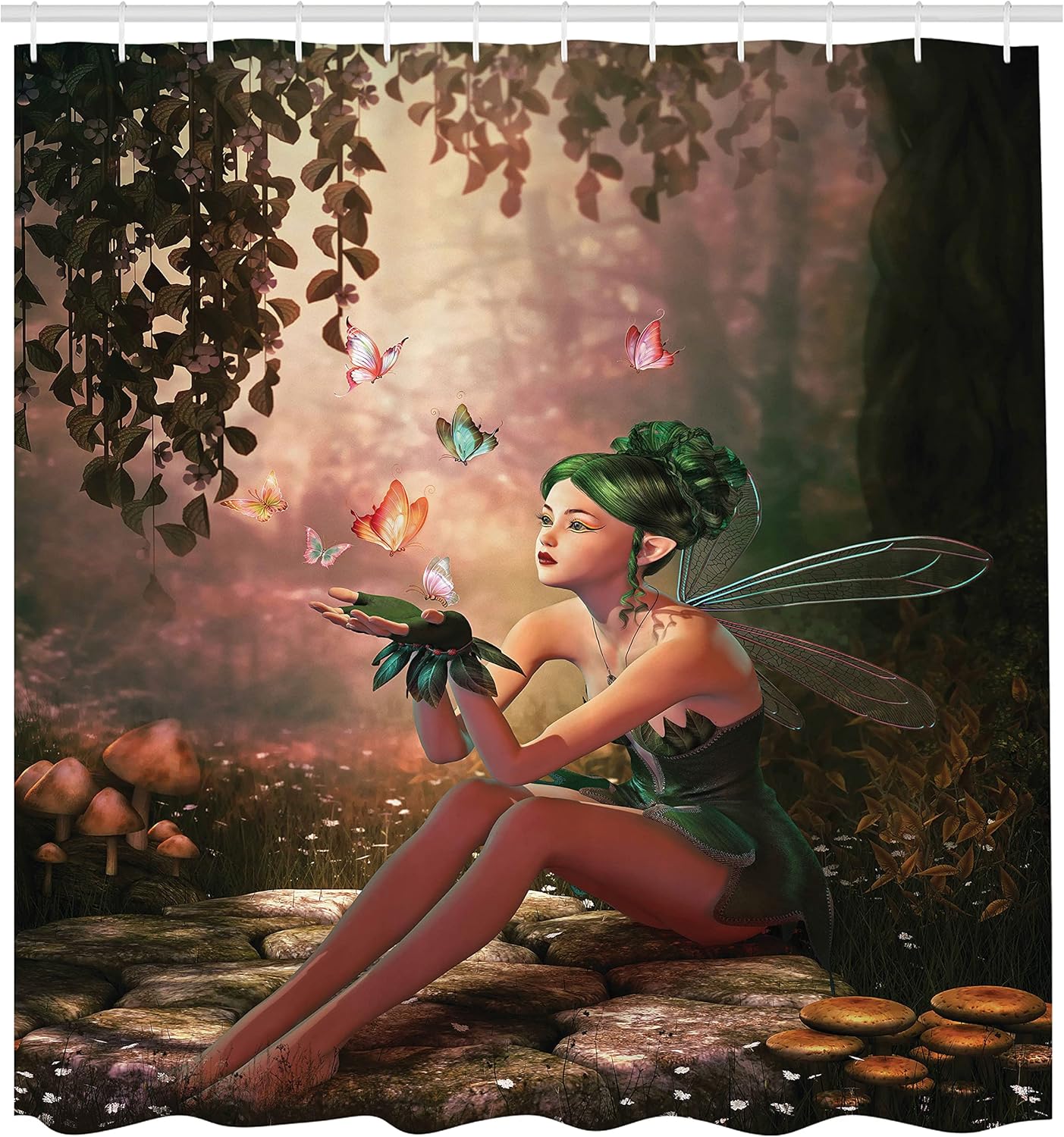 Ambesonne Elven Wings Showers