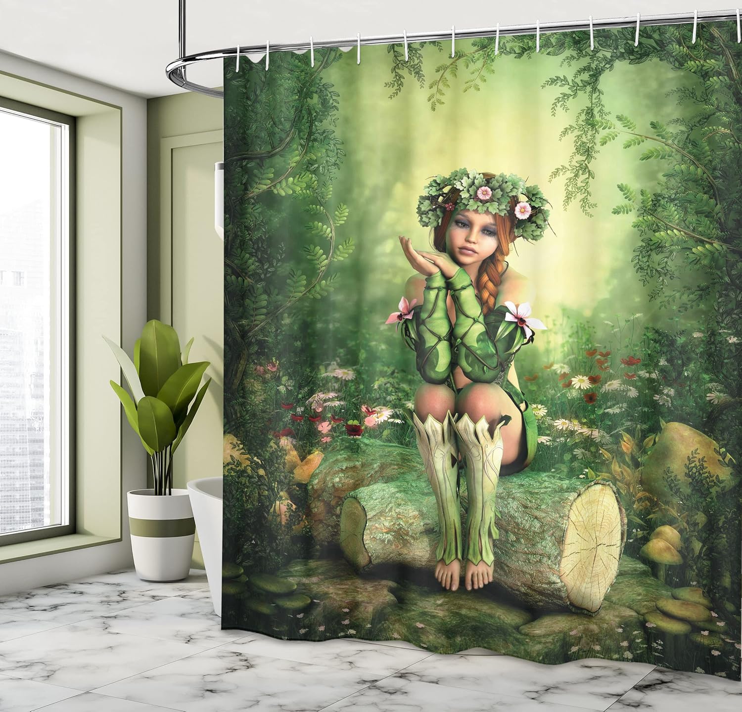 Ambesonne Forest Tale 69x75 Inch shower curtain