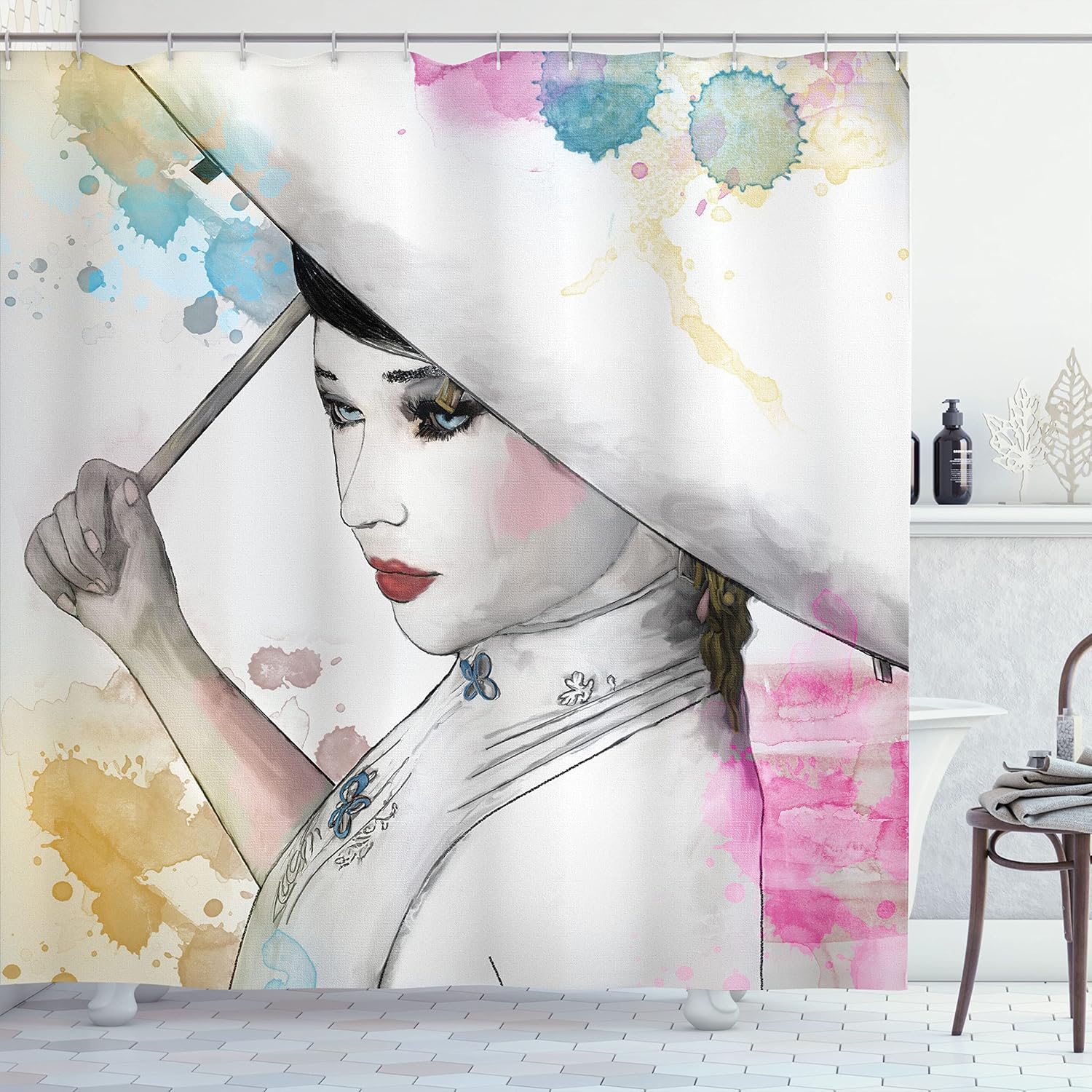 Ambesonne East Shower Curtain