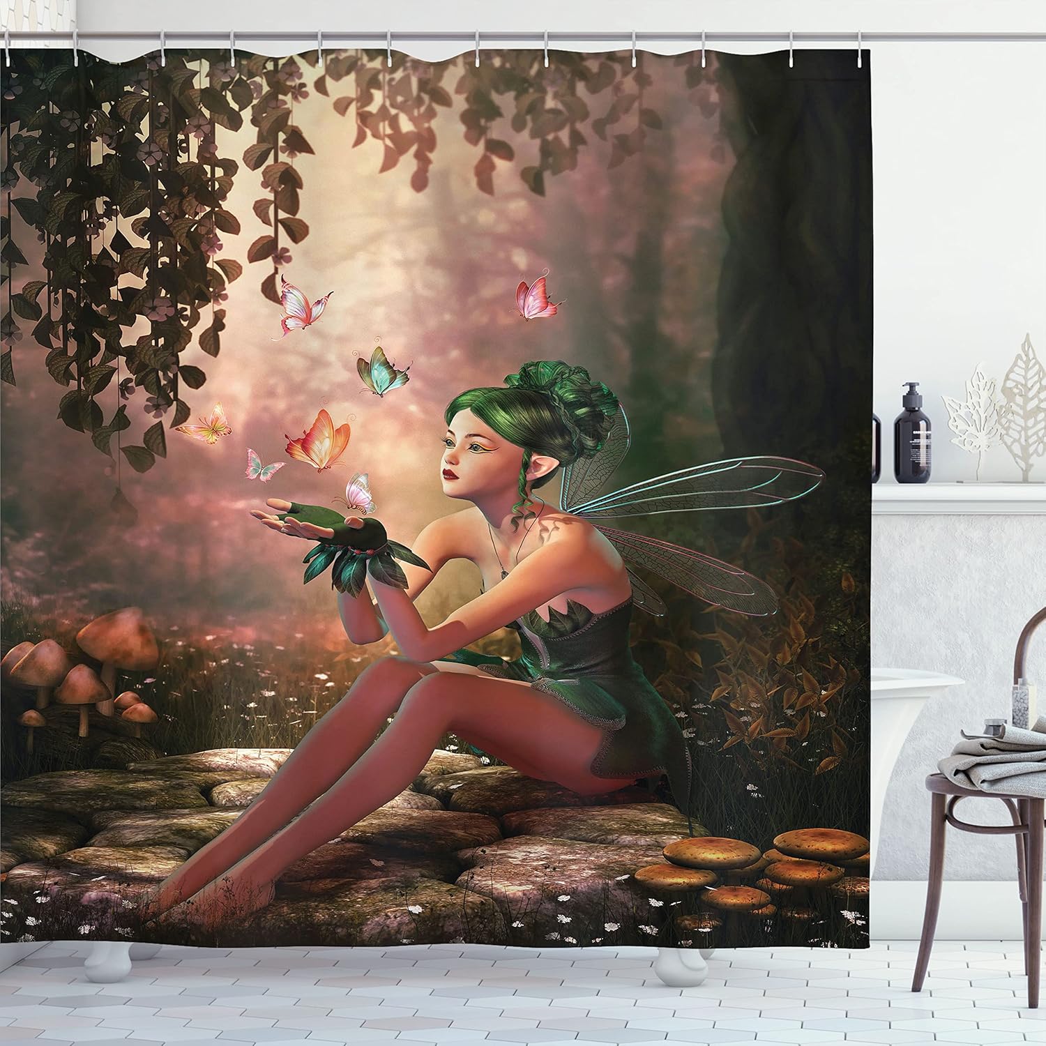 Ambesonne Elven Wings Showers