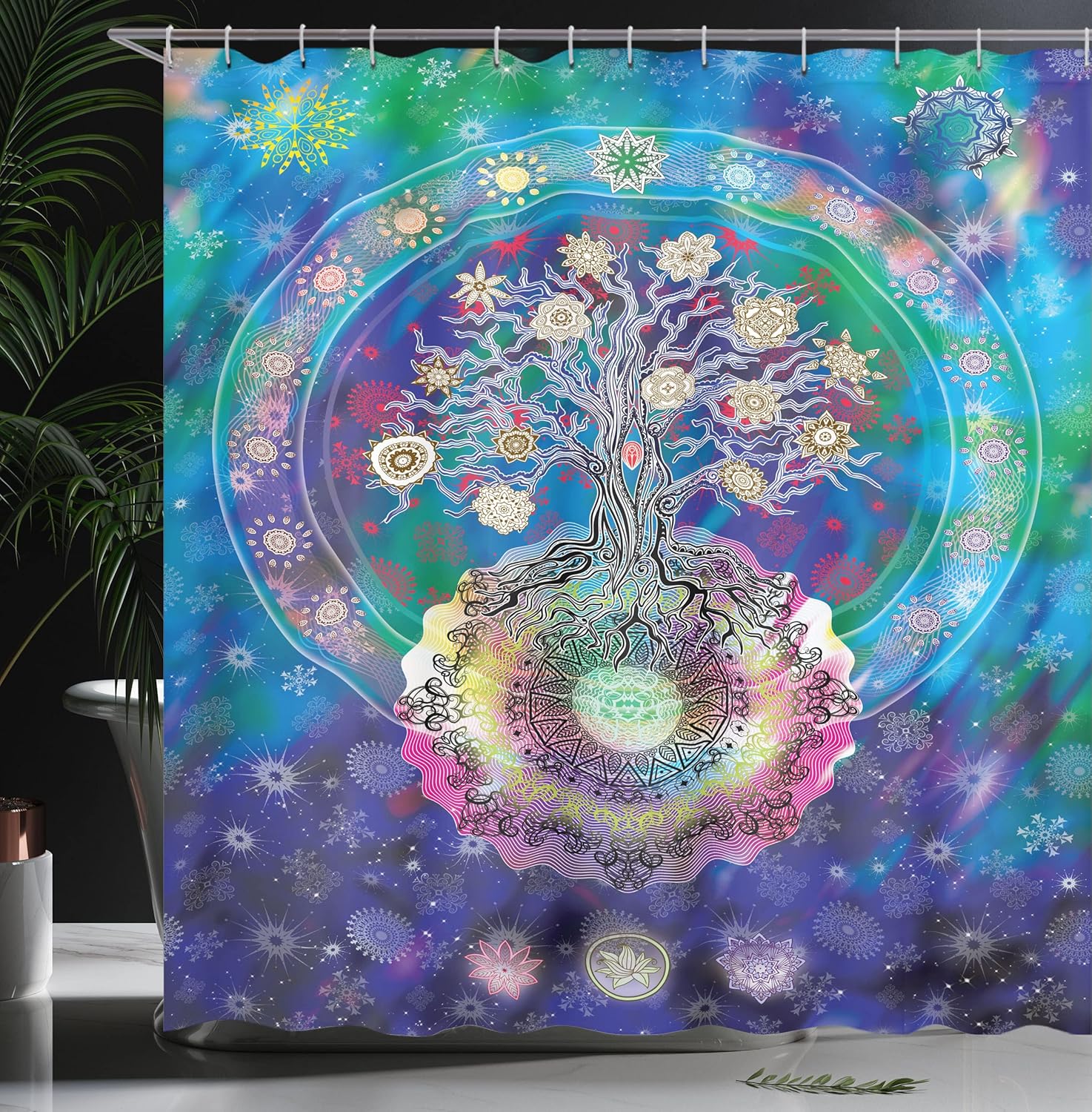 Stylish Mandala Shower Curtain with Unique Design