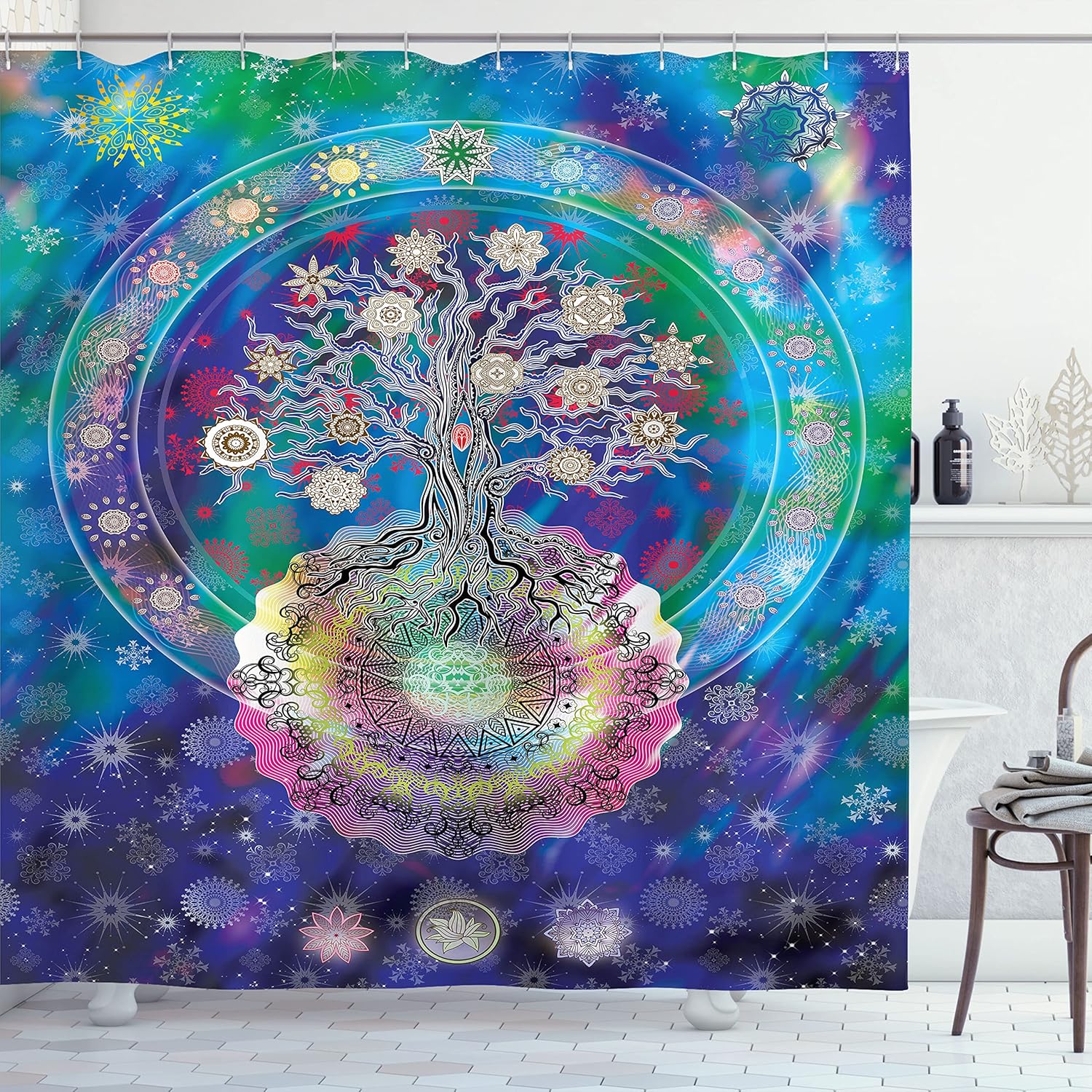Stylish Mandala Shower Curtain with Unique Design